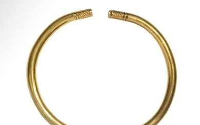 Greek Gold Bracelet with Decorated Terminals, Archaic