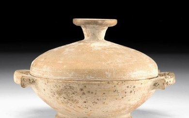 Greek Pottery Lidded Lekanis