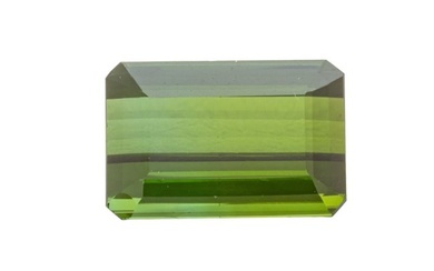 Green Tourmaline Emerald Cut Unmounted Gemstone, 9cts. 1.8g 1 pc