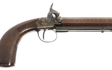 Gurney of London 34 bore percussion pistol, with 4 inch...