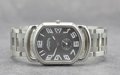 HERMES gents wristwatch in stainless steel