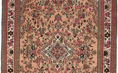 Hand-Knotted Floral Design 7X10 Semi Antique Oriental Rug Living Room Carpet
