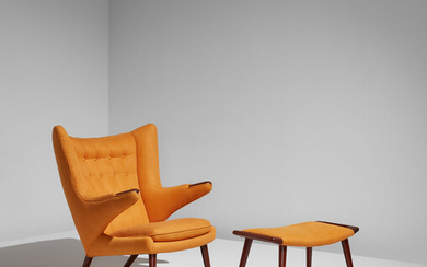 Hans J. Wegner, “Papa Bear” armchair, model no. AP19, and ottoman