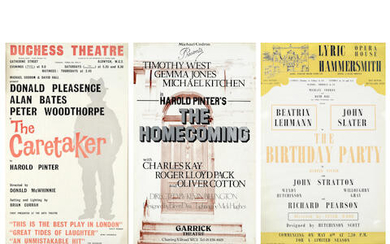 Harold Pinter / Simon Gray: A Group of Theatre Posters for Plays Written or Directed by Harold Pinter & Simon Gray