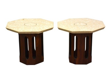 Harvey Probber Terrazzo End Tables - a Pair