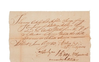 Henry Knox Signed Rev. War Soldier's Service Document