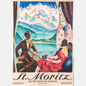 Hugo Laubi, (Swiss, 1888-1959) - St. Moritz, On the Roof of Europe