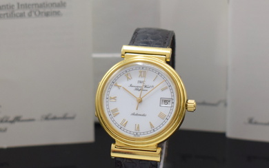 IWC Da Vinci 18k yellow gold gents wristwatch reference 1850,...