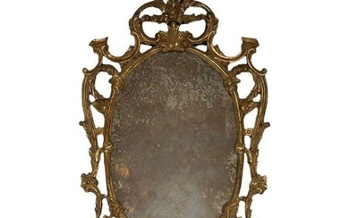 Italian Rococo Giltwood Wall or Console Mirror