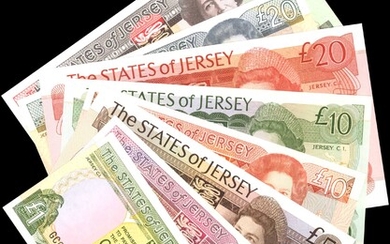 JERSEY. Lot of (8). The States of Jersey. Mixed Denominations, Mixed Dates. P-Various. Extremely Fine to Uncirculated.