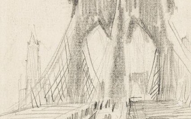 JOHN MARIN (1870 - 1953, AMERICAN) Untitled, (Brooklyn Bridge).