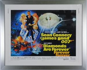 James Bond Diamonds Are Forever Movie 007 Poster