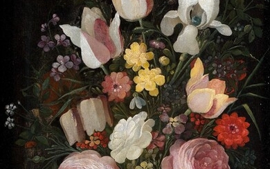 Jan Breughel II Bruxelles 1601 - 1678 Anvers (cercle de) Nature morte florale 1ère moitié...