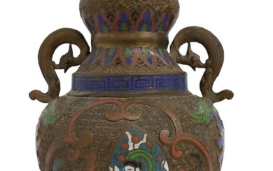 Japan After Chinese Cloisonne Vase Urn