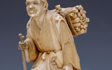 Japan, an ivory okimono, Meiji period (1868-1912), 19th century