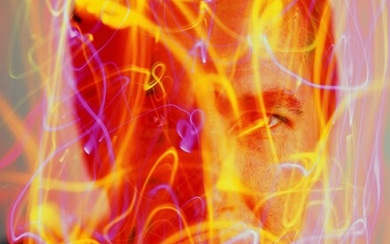 Jeff Koons "On Fire" photographic portrait
