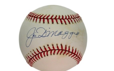 Joe DiMaggio HOF Autographed Rawlings OAL Baseball New York Yankees JSA 183662