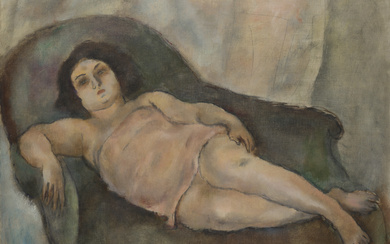 Jules Pascin (1885-1930) Le Modèle à la chemise rose