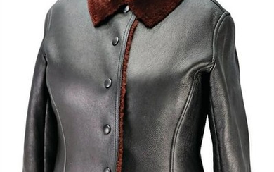 KENZO leather jacket, Paris, size 36, soft, dark-brown