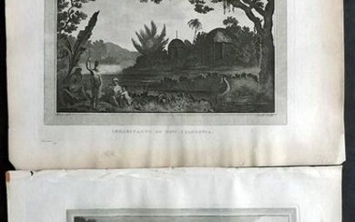 Kelly, Christopher 1836 Pair of Prints. Tahiti Dance & New Caledonia, Pacific