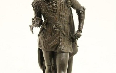LARGE 19TH C. FRENCH OF BRONZE OF CAVALIER