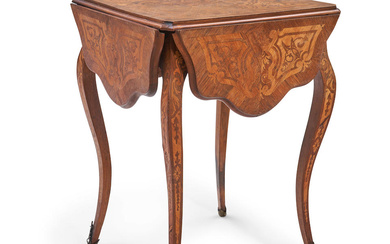 LOUIS XV-STYLE MARQUETRY DROP-LEAF TABLE