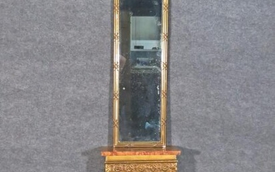 LOUIS XVI STYLE MARBLE TOP CONSOLE & MIRROR