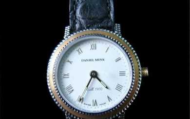 Ladies Daniel Mink Black Leather Wristwatch