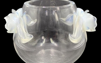 Lalique France Crystal Orchidee Vase