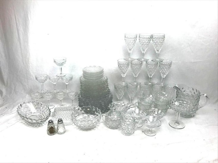 Large Collection of Fostoria American Clear Dinner