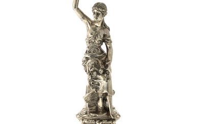 Large and Impressive Silver Sculpture, European, Probably 19th Century.