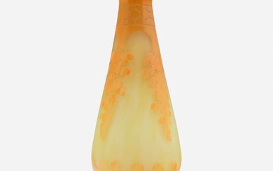 Le Verre Francais, Tall vase with date palm