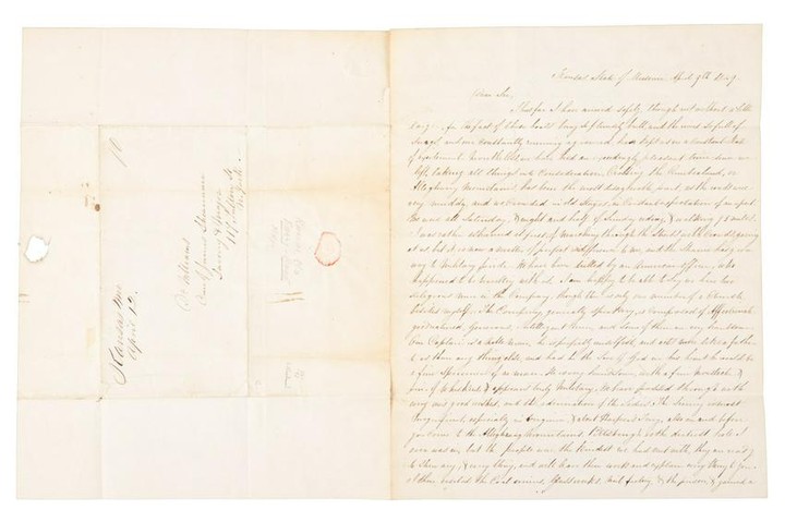 Letter by teenaged 49er, later Mormon elder of