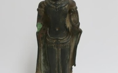 Lopburi Period Khmer Bronze Buddha