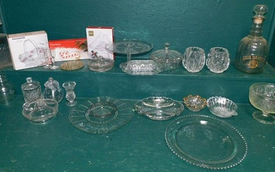 Lot Clear Glass Items