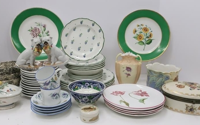 Lot of Porcelains & Pottery, 19th-20th C.