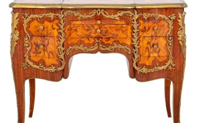 Louis XV Revival Parquetry Vanity Table