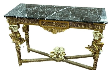 MARBLE VERITATED STYLE TOP CONSOLE TABLE