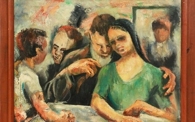 MARION MOORE OIL ON CANVAS C. 1960