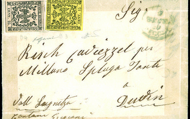 MODENA GOVERNO PROVVISORIO-SVIZZERA 1859 - 15 cent. giallo, 25 cent....