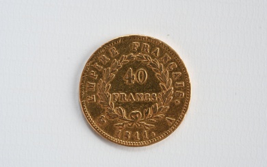 MONNAIE d'OR (1) : 40 francs 1811, Atelier Paris. Poids : 12,8 g Lot vendu...