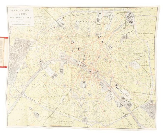 Map of Paris without the Eiffel Tower