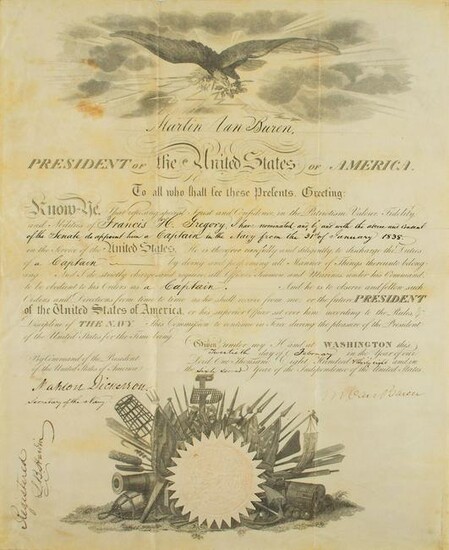 Martin Van Buren Document Signed