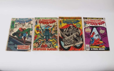 Marvel comics the Amazing Spider-Man 1970's. Issues 90, 105, 113, 115 and 164. Issue 90 includes the death of captain Stacy, issue 105 1st apperance of the Spider Slayer. Mostly in poor condition....
