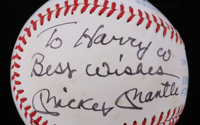 Mickey Mantle Signed OAL Baseball Inscribed "Best Wishes" (Beckett)