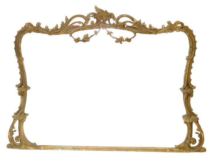 Mid 19th century overmantel mirror