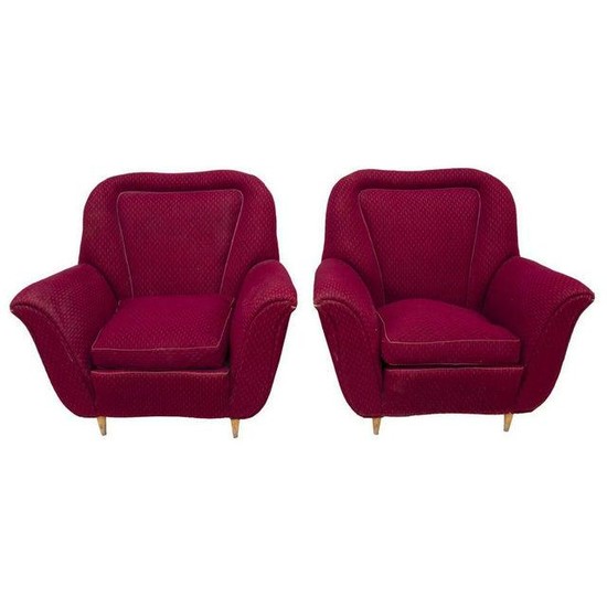 Mid Century Modern Italian Lounge Chairs- A Pair