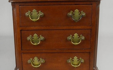 Miniature Mahogany Chippendale Style Chest