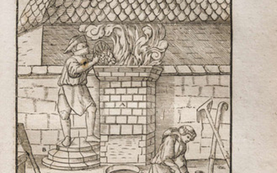 Mining & metallurgy.- Agricola (Georgius) De re metallica libri XII, numerous woodcuts, contemporary vellum, Basel, 1621.