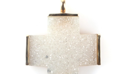 Moderner Kristallkreuzanhänger